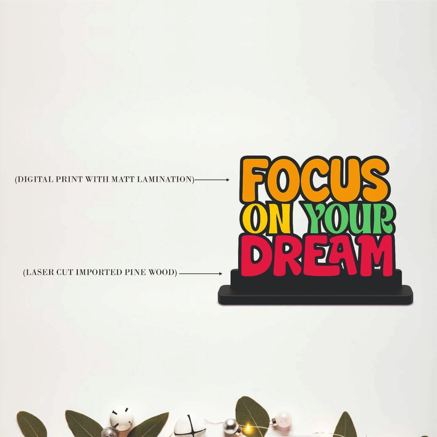 Focus On Your Dream Inspirational Table Top Decor