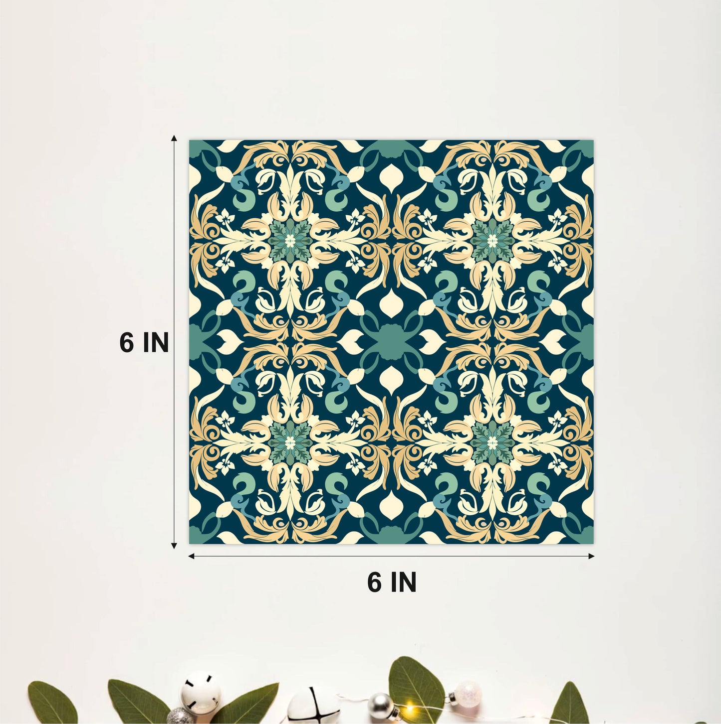 Vintage Victorian Floral Tile Sticker