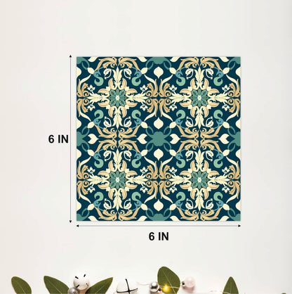 Vintage Victorian Floral Tile Sticker