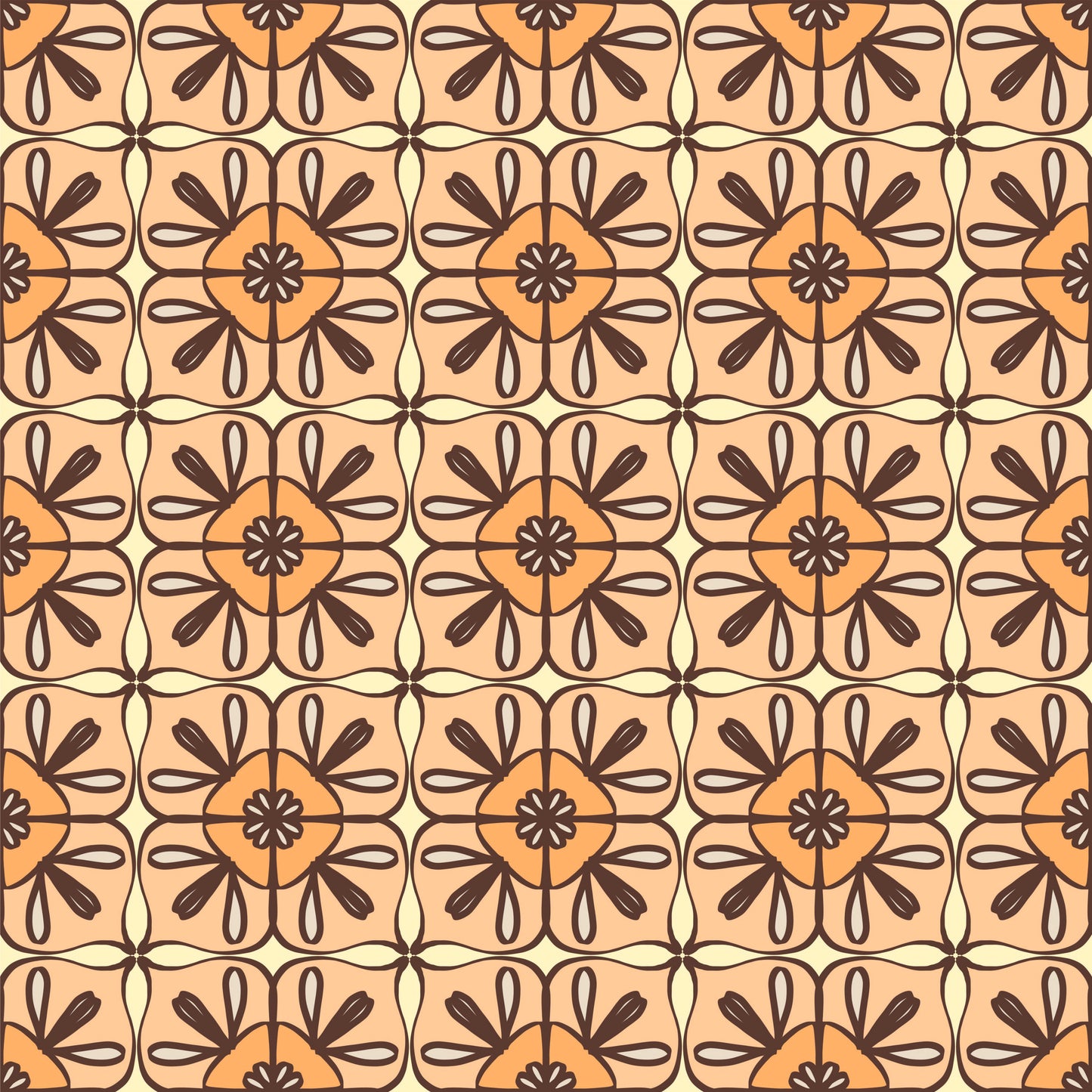 Mediterranean Bloom Tile Sticker
