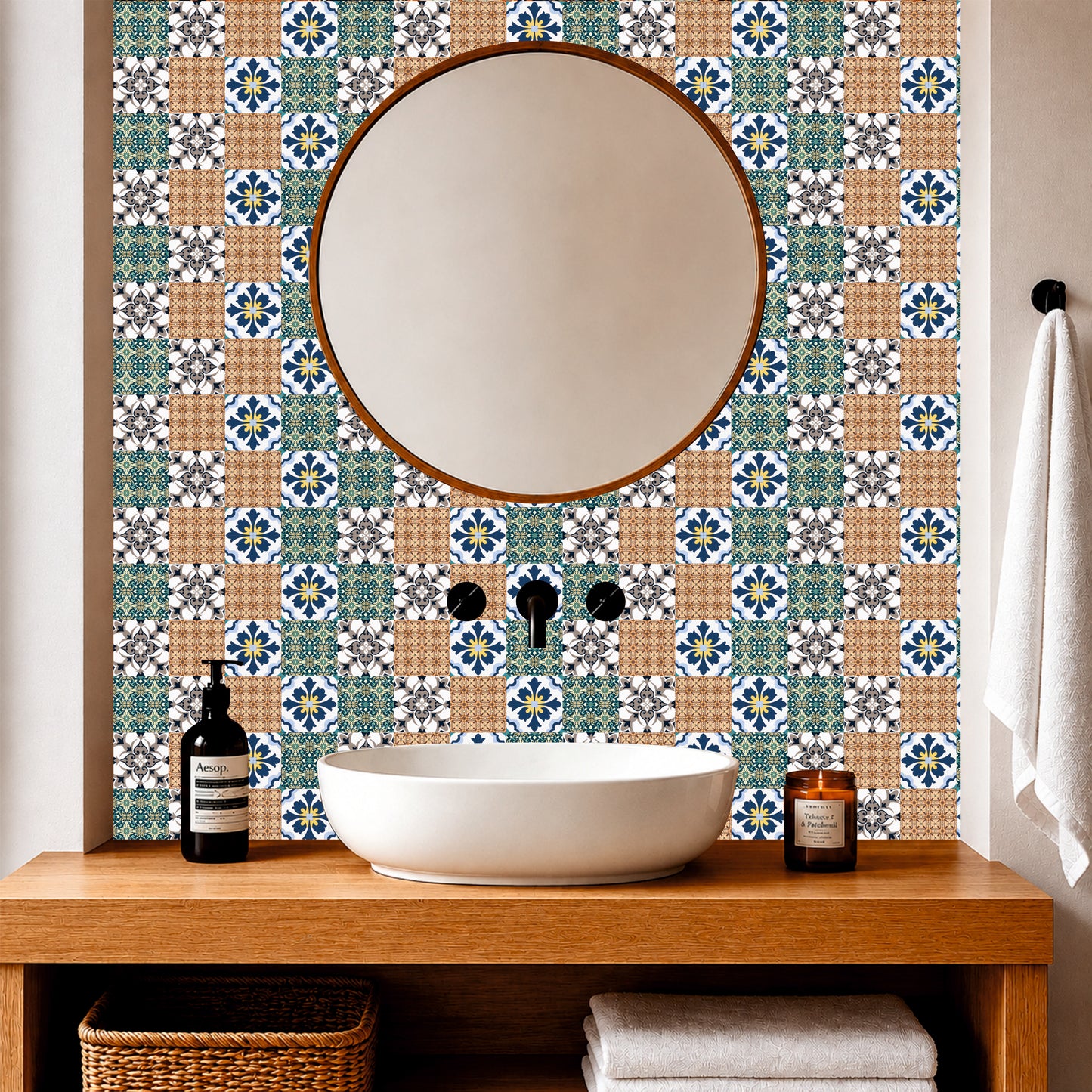 Mediterranean Patchwork Tile Sticker