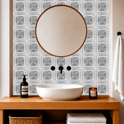 Monochrome Abstract Tile Sticker