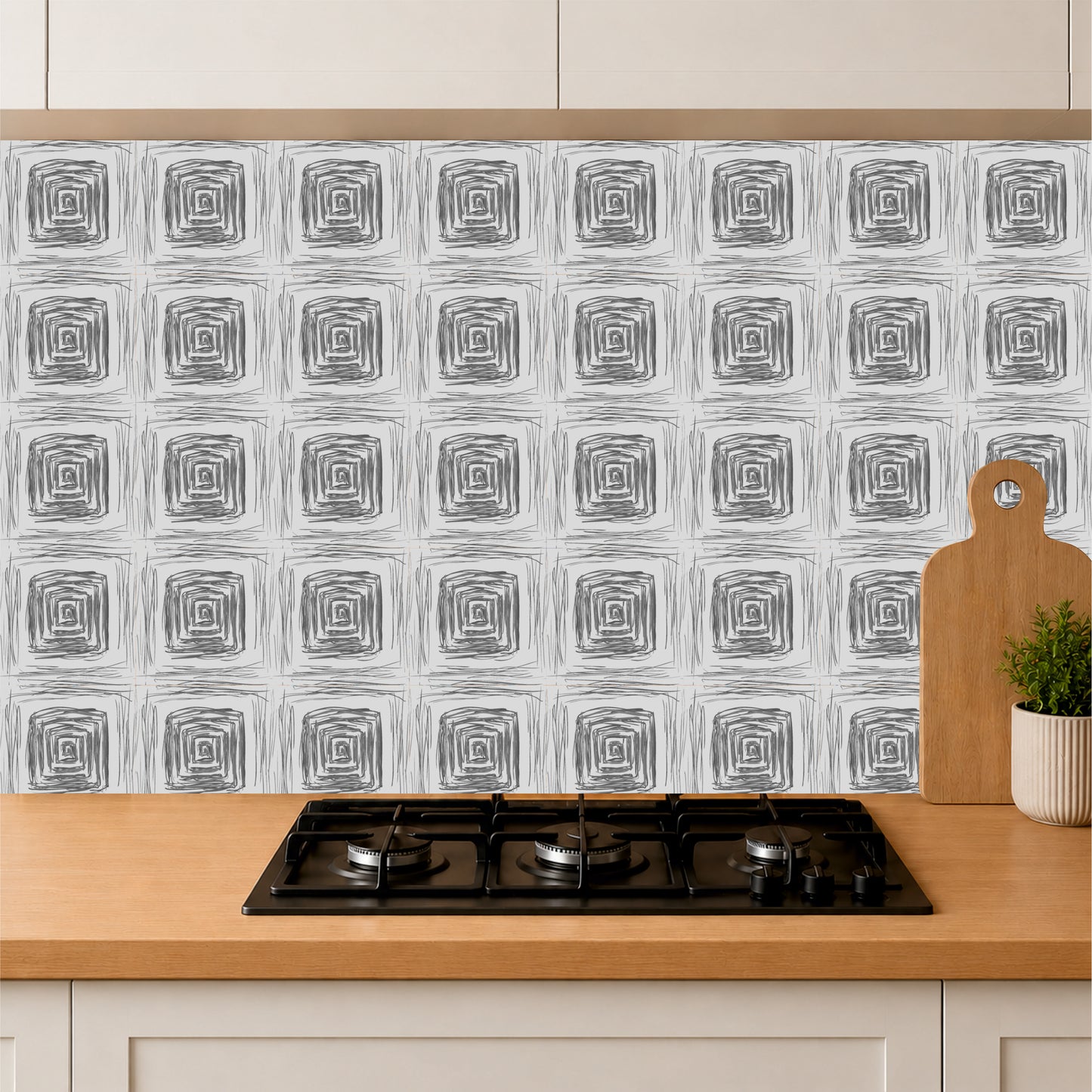 Monochrome Abstract Tile Sticker