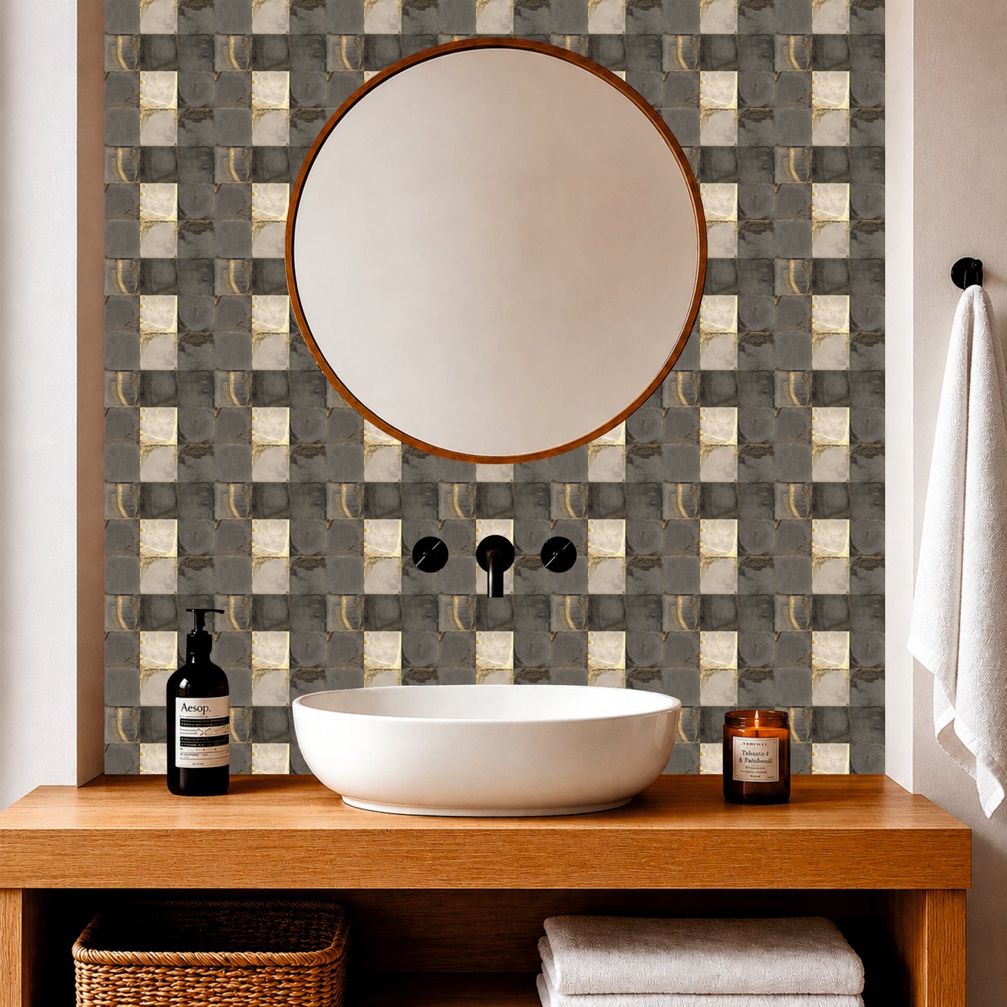 Industrial Stone Texture Tile Sticker