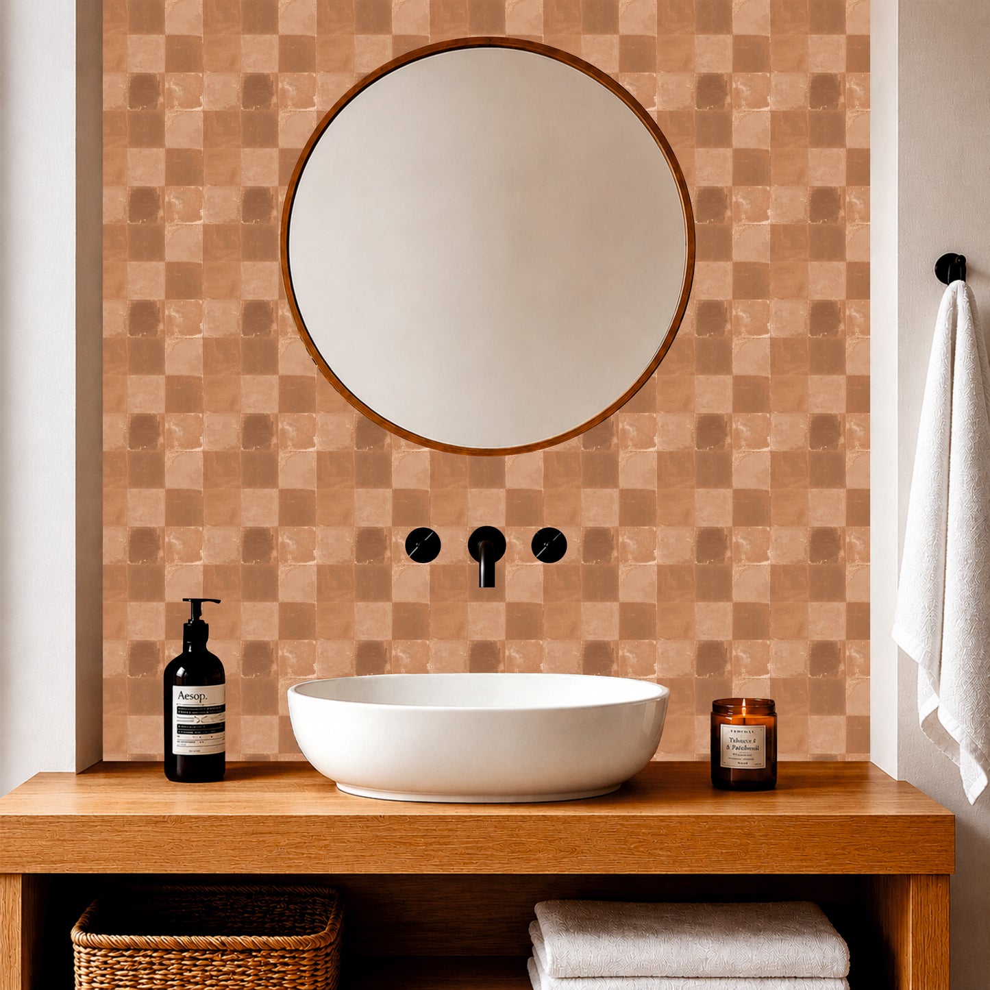 Natural Clay Mosaic Tile Sticker