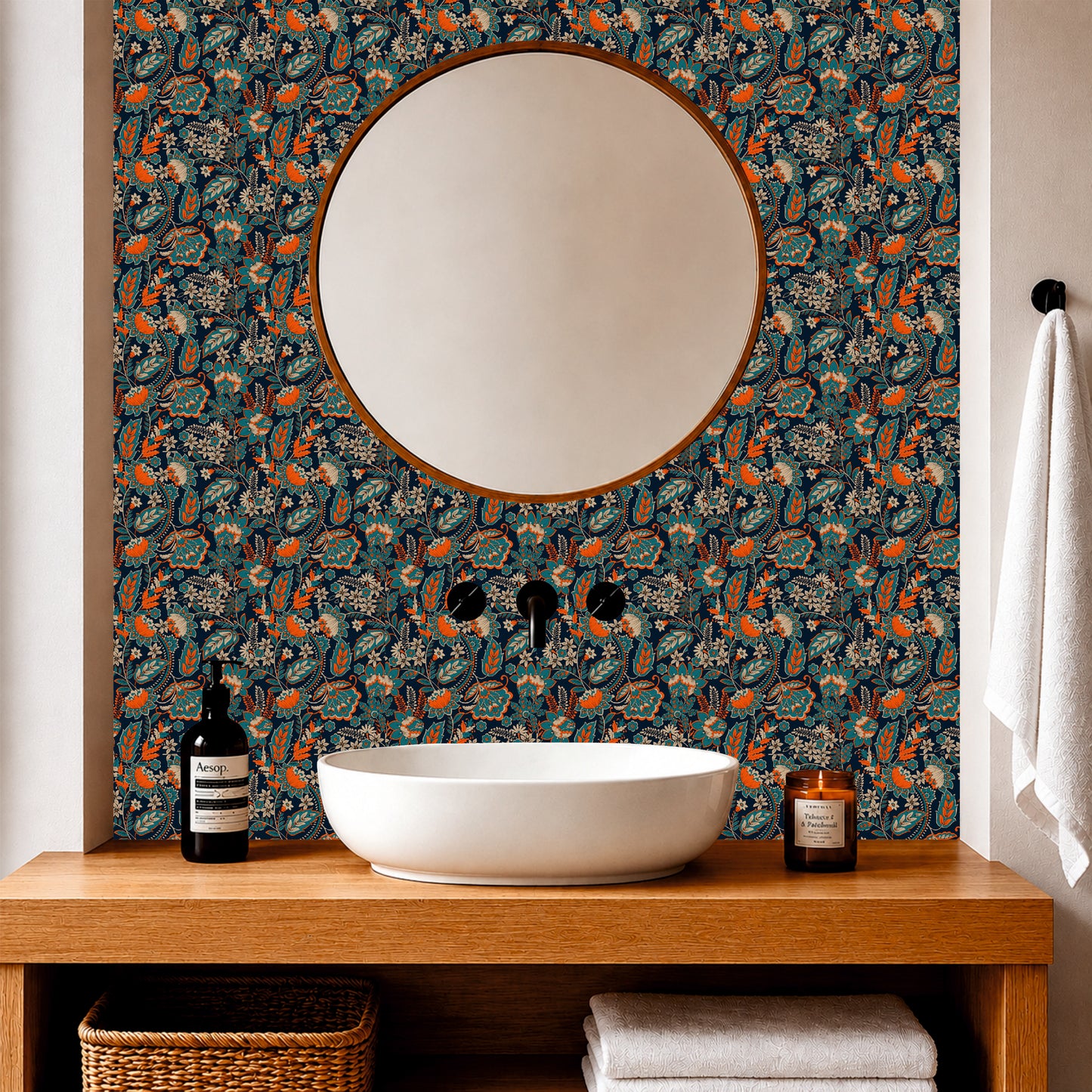 Midnight Botanical Tile Sticker