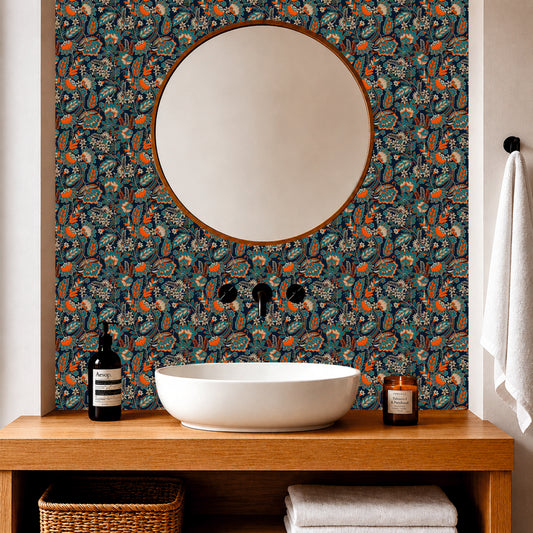 Midnight Botanical Tile Sticker