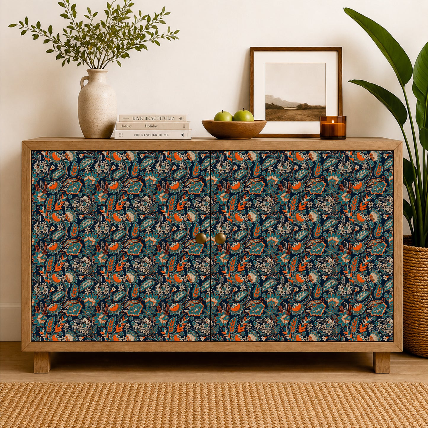 Midnight Botanical Tile Sticker