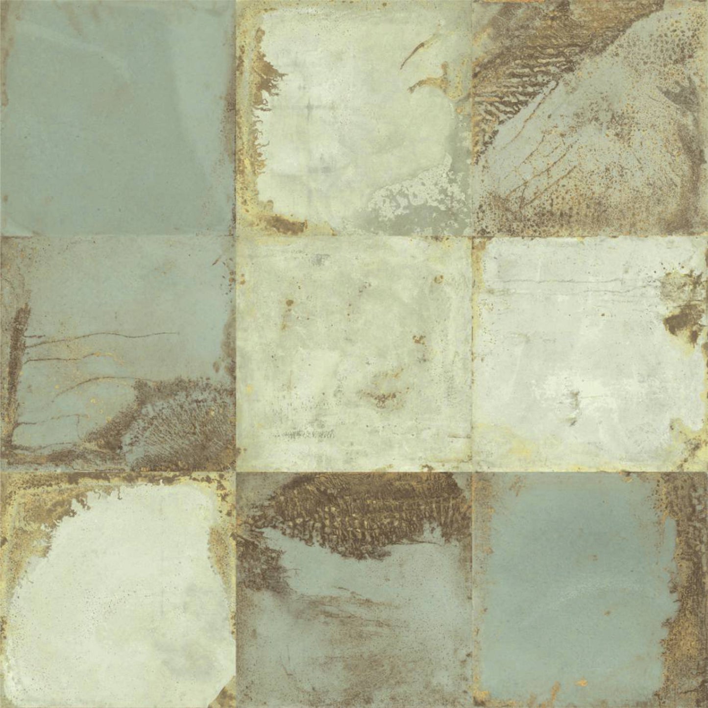 Vintage Sage Checker Tile Sticker