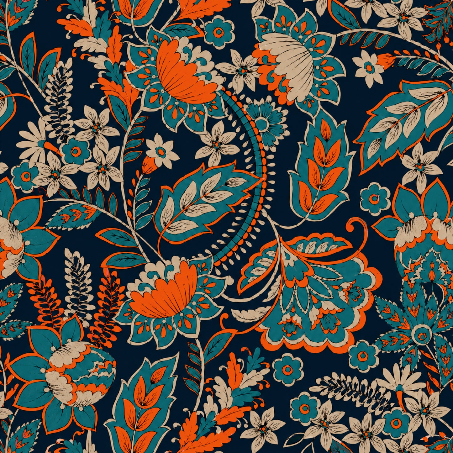 Midnight Botanical Tile Sticker