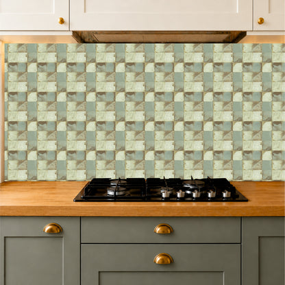 Vintage Sage Checker Tile Sticker