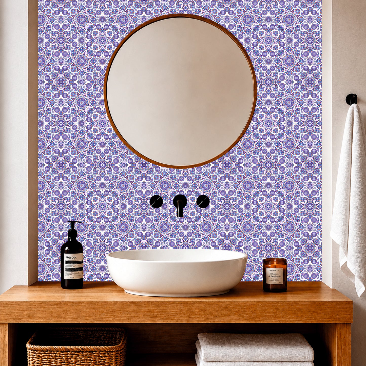 Royal Blue Moroccan Tile Sticker