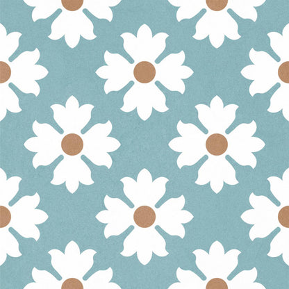 Sky Blue Daisy Tile Sticker
