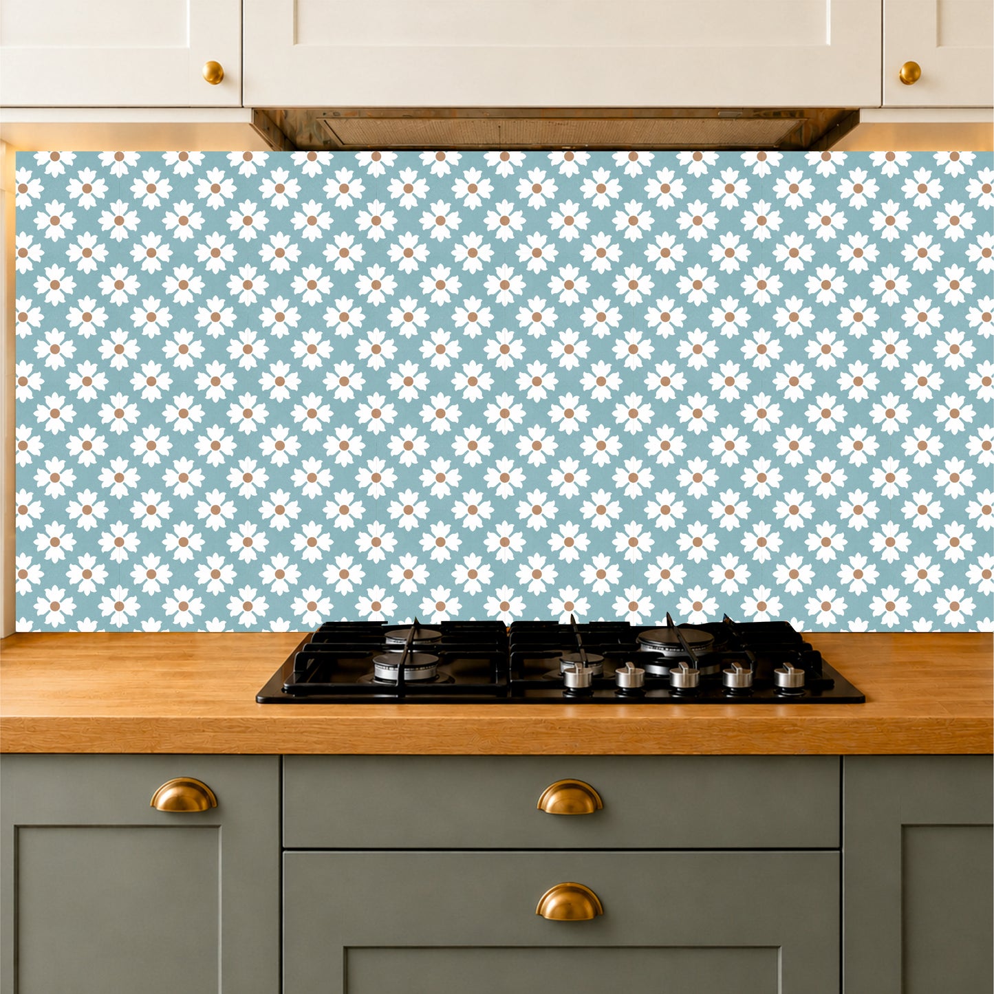 Sky Blue Daisy Tile Sticker