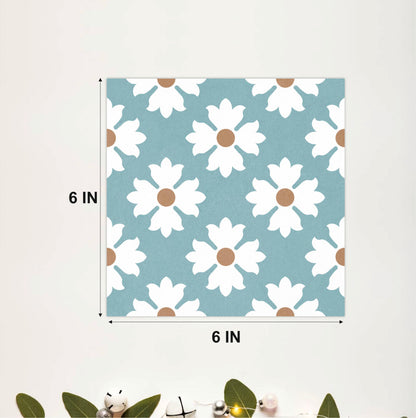 Sky Blue Daisy Tile Sticker