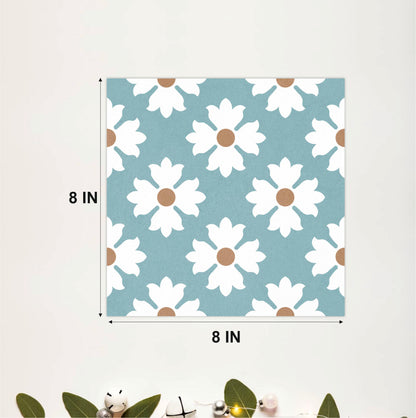 Sky Blue Daisy Tile Sticker