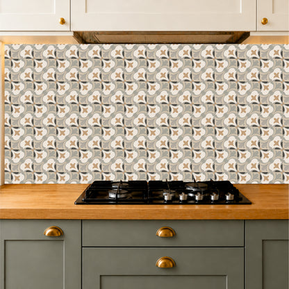 Sage Crescent Mosaic Tile Sticker