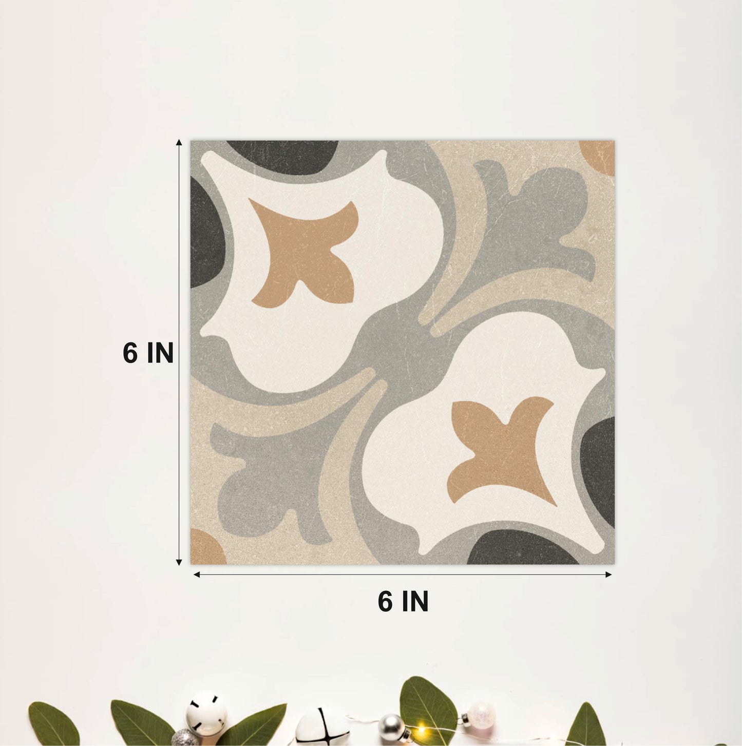 Sage Crescent Mosaic Tile Sticker