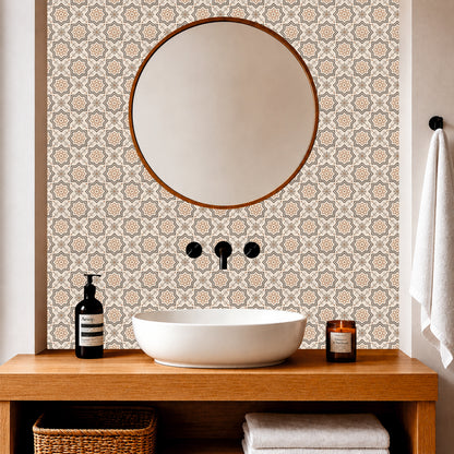 Vintage Terracotta Lattice Tile Sticker