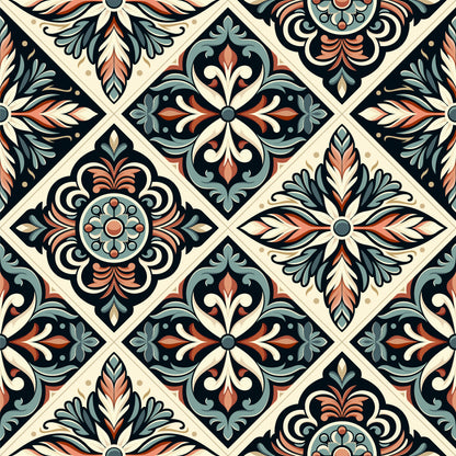 Royal Encaustic Floral Tile Sticker