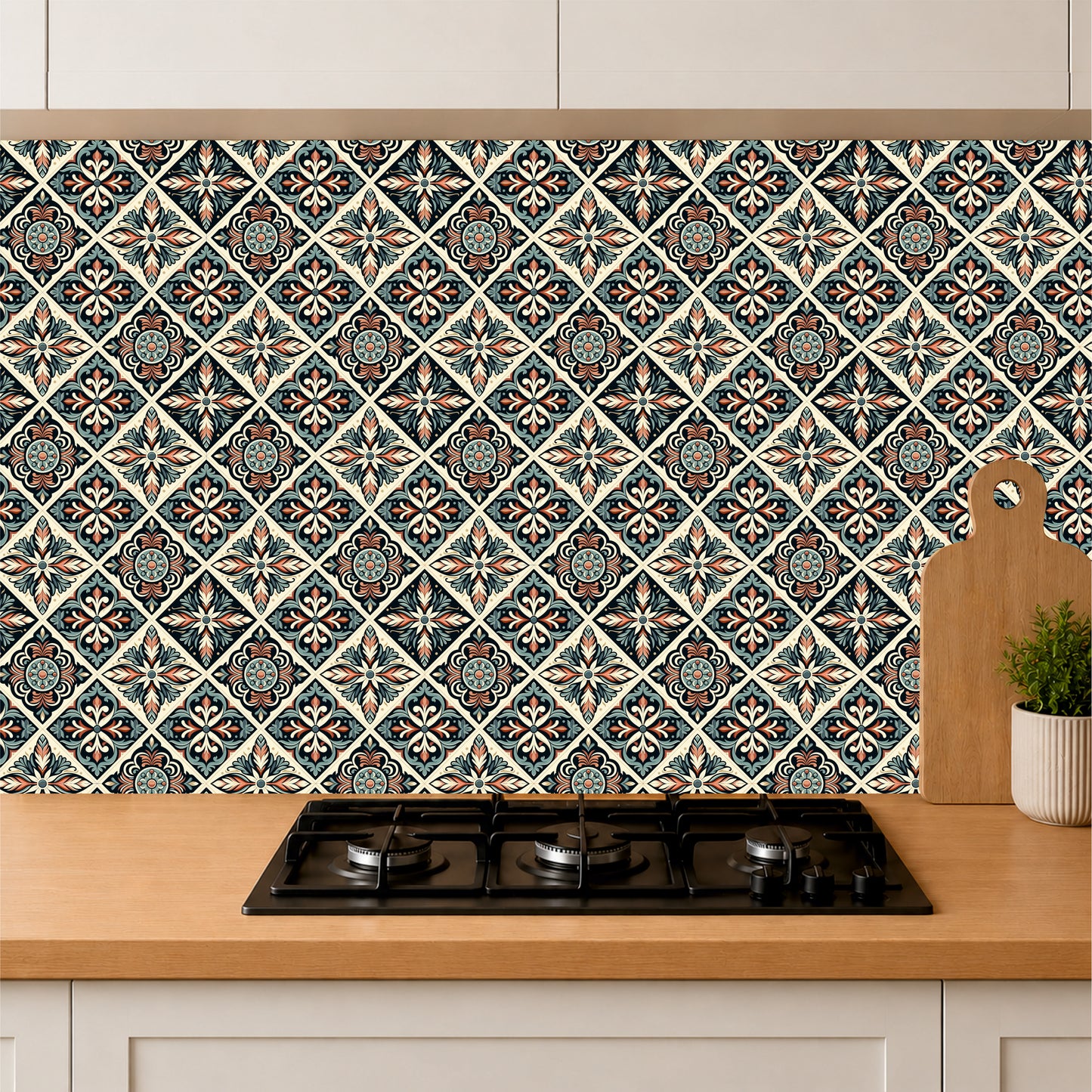 Royal Encaustic Floral Tile Sticker
