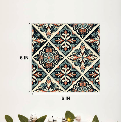 Royal Encaustic Floral Tile Sticker