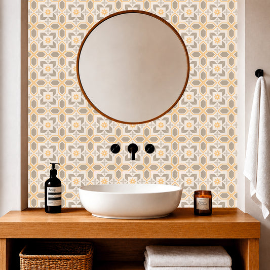 Classic Geometric Medallion Tile Sticker