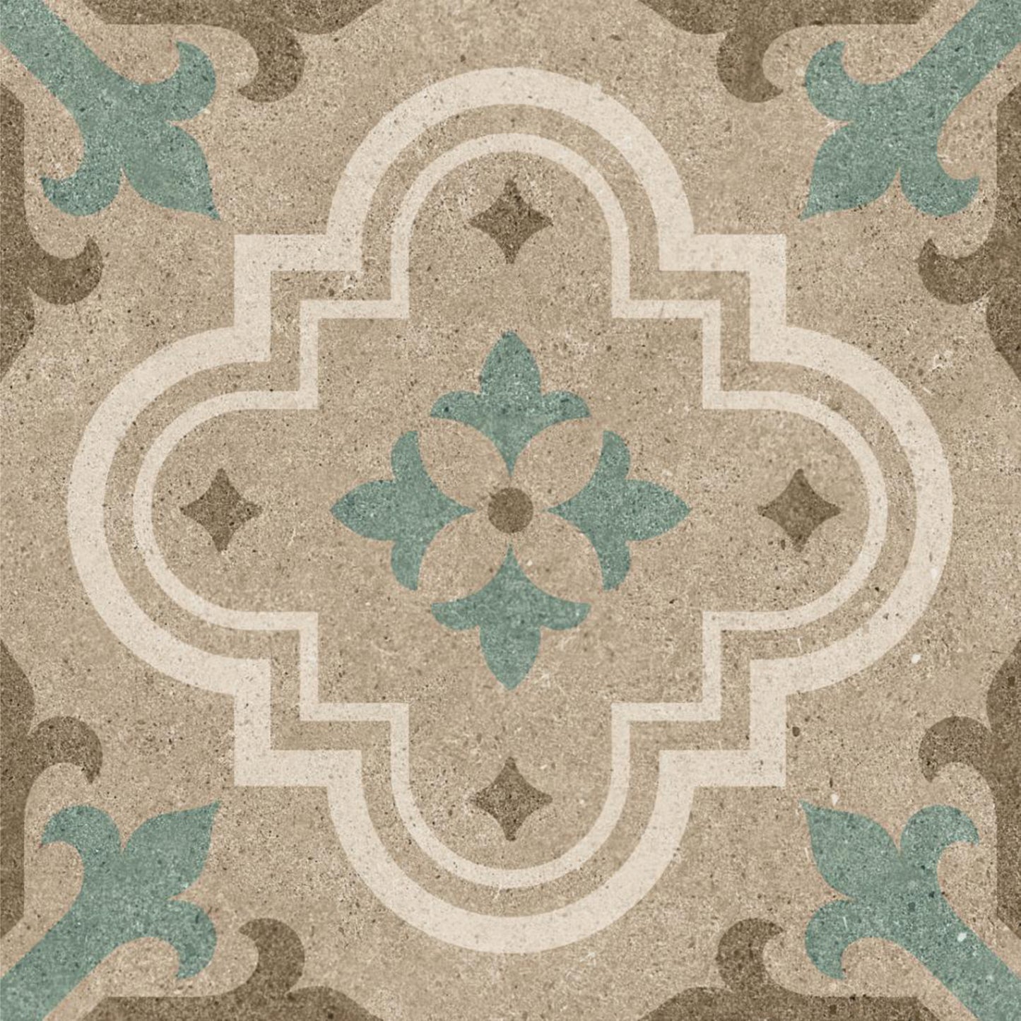 Vintage Sage Quatrefoil Tile Sticker