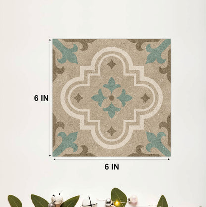 Vintage Sage Quatrefoil Tile Sticker