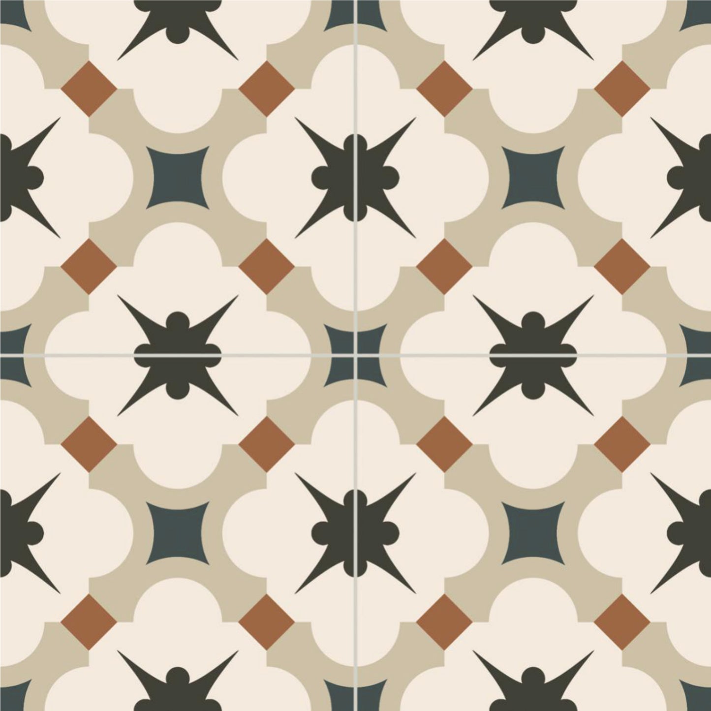 Olive Cross Mosaic Tile Sticker