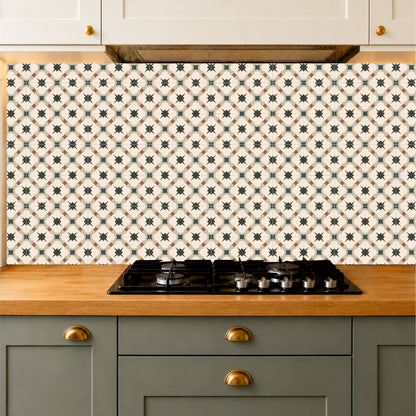 Olive Cross Mosaic Tile Sticker