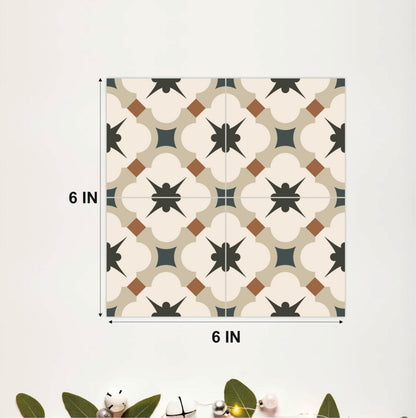 Olive Cross Mosaic Tile Sticker