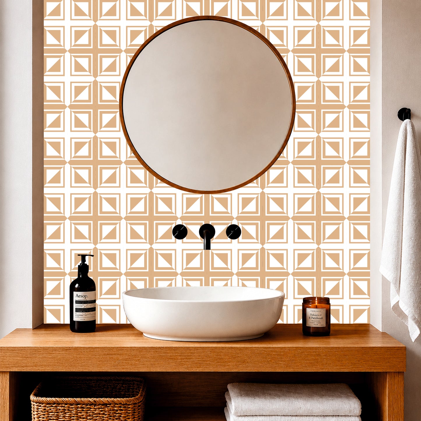 Minimalist Geometric Mosaic Tile Sticker