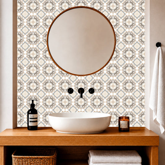 Vintage Medallion Mosaic Tile Sticker