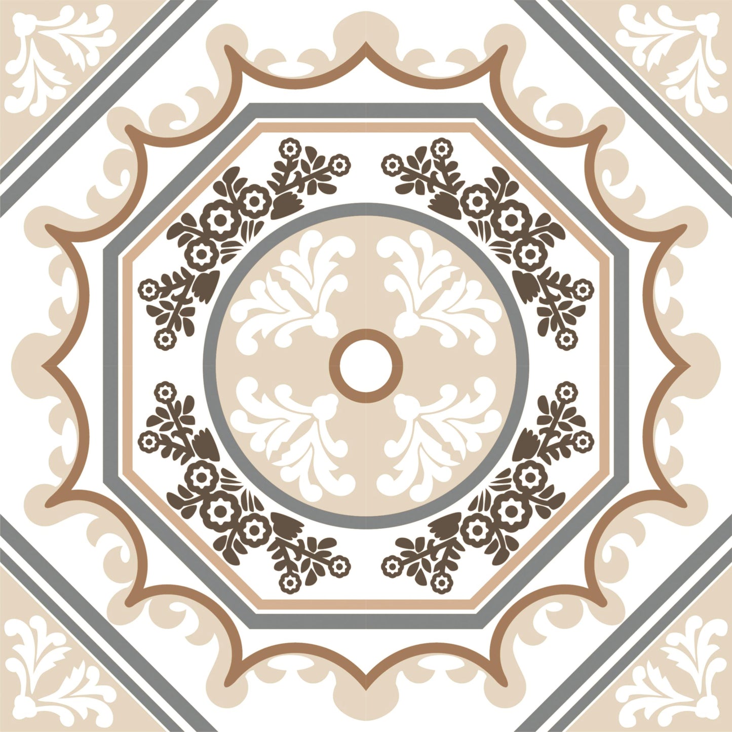 Vintage Medallion Mosaic Tile Sticker