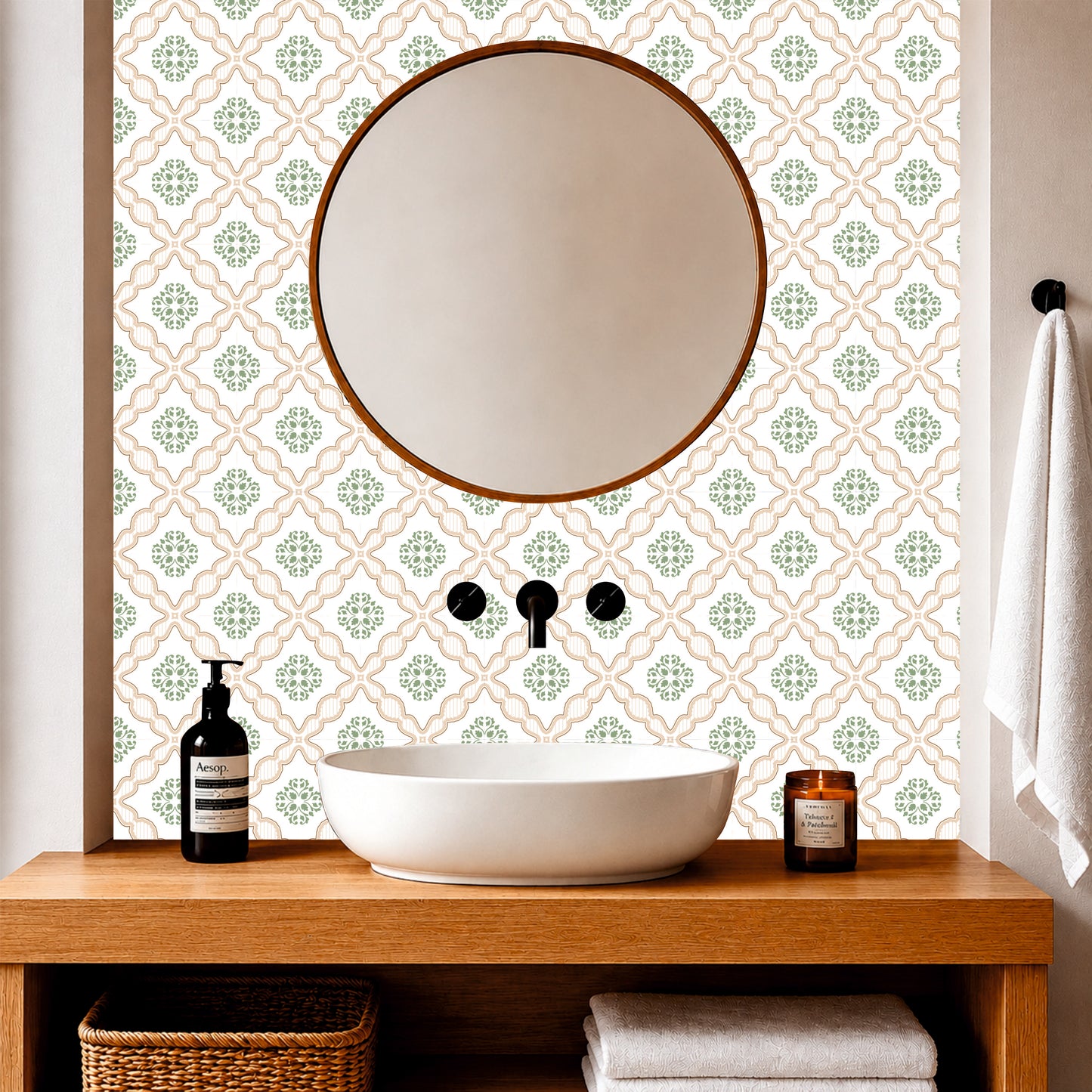 Mediterranean Sage Mosaic Tile Sticker