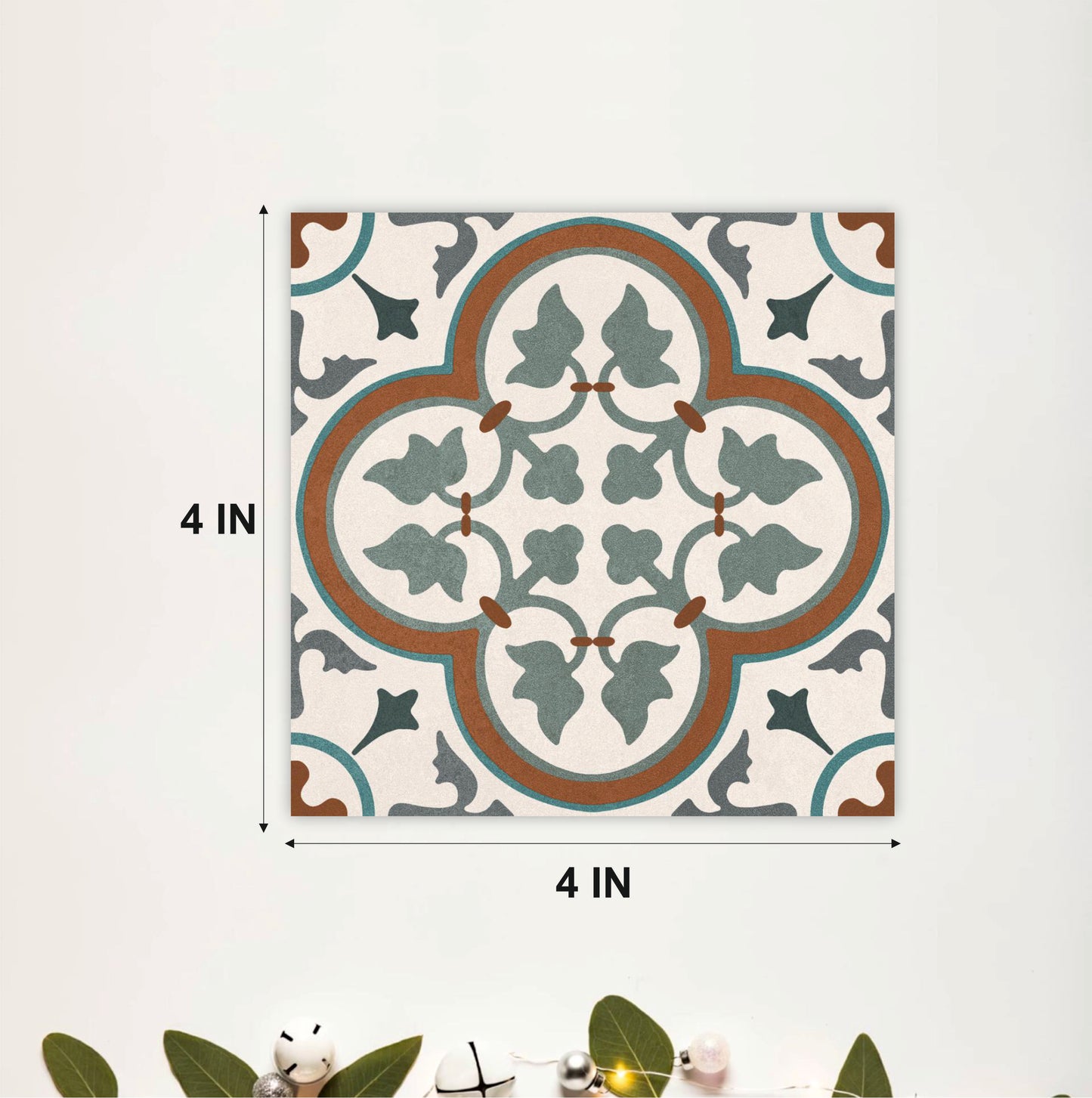 Heritage Quatrefoil Mosaic Tile Sticker