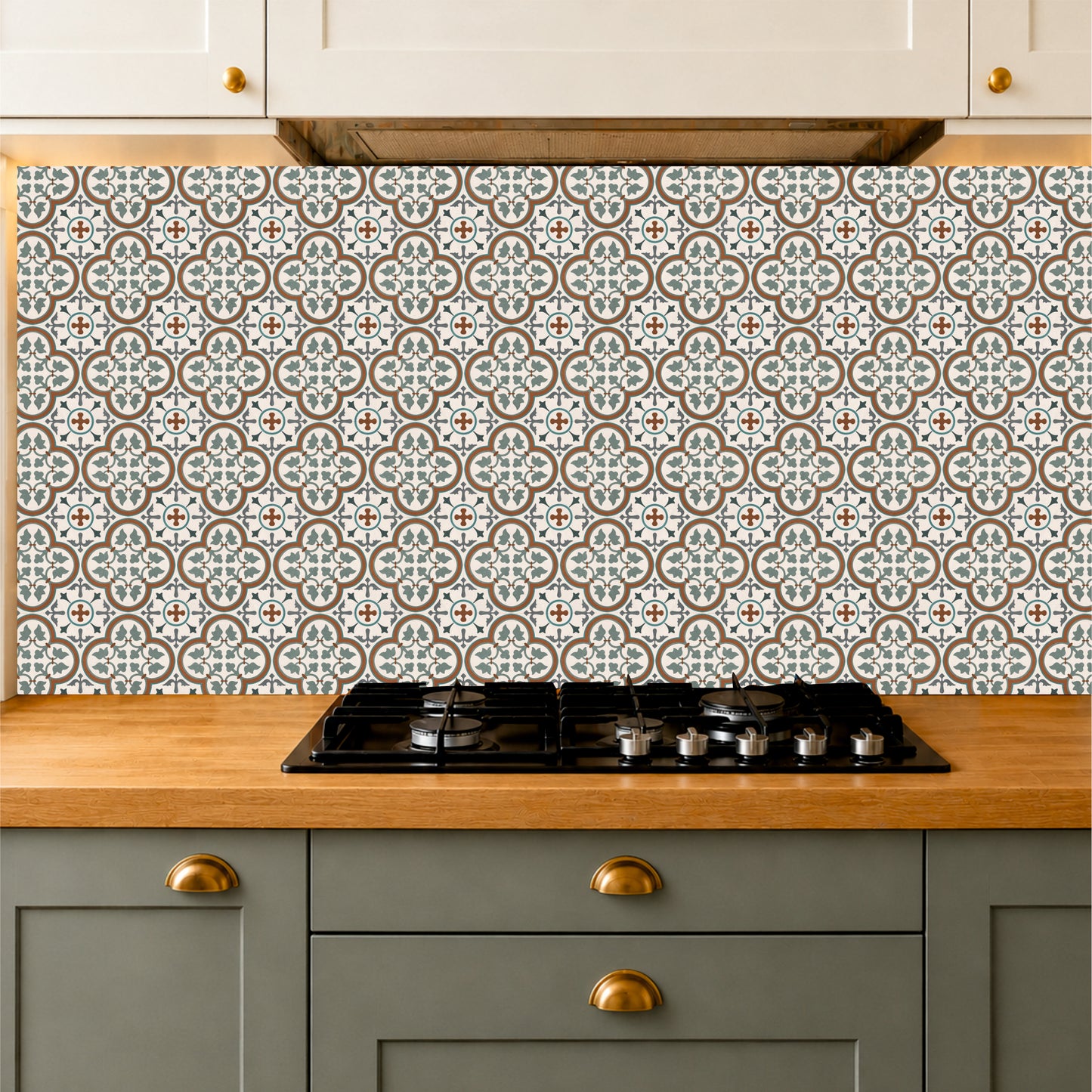 Heritage Quatrefoil Mosaic Tile Sticker