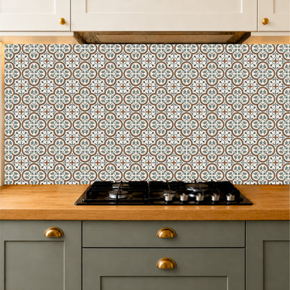 Heritage Quatrefoil Mosaic Tile Sticker