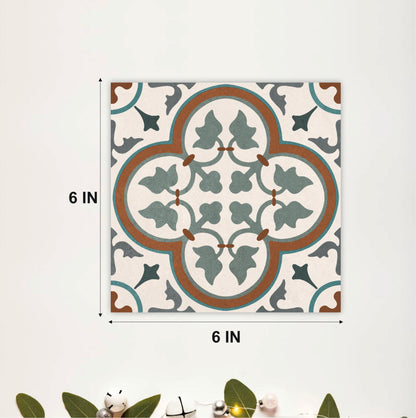 Heritage Quatrefoil Mosaic Tile Sticker