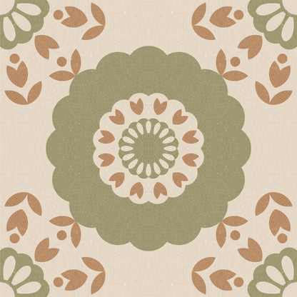 Olive Medallion Mosaic Tile Sticker
