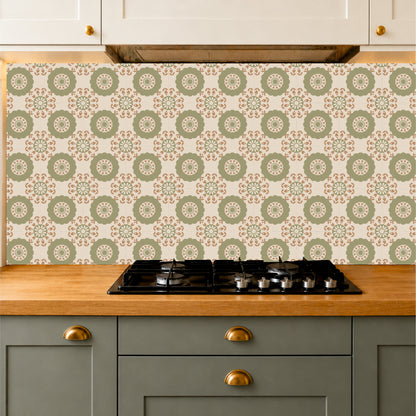 Olive Medallion Mosaic Tile Sticker