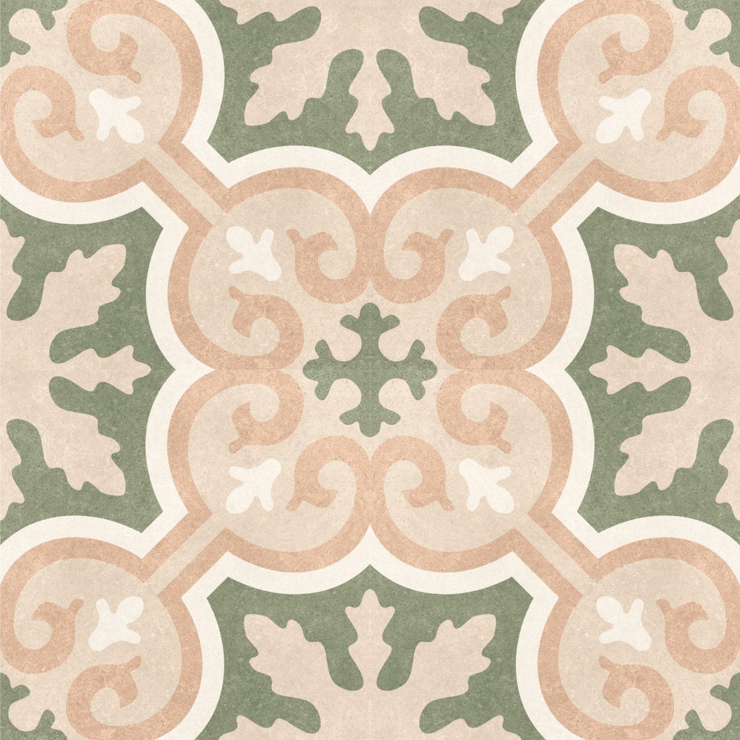 Sage Blossom Medallion Tile Sticker