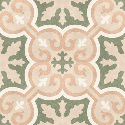Sage Blossom Medallion Tile Sticker