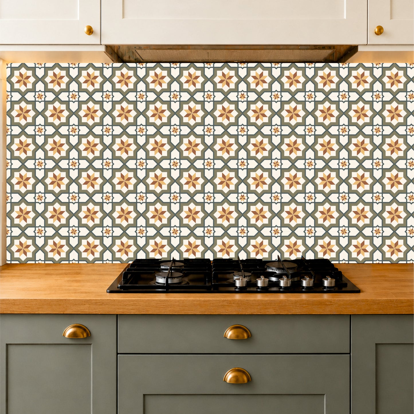Mediterranean Star Mosaic Tile Sticker