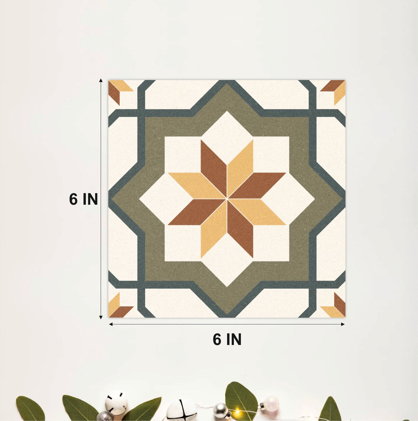 Mediterranean Star Mosaic Tile Sticker