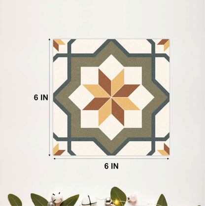 Mediterranean Star Mosaic Tile Sticker