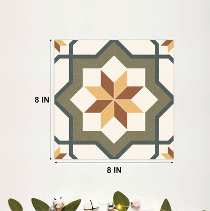 Mediterranean Star Mosaic Tile Sticker