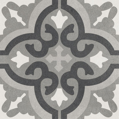 Charcoal Arabesque Tile Sticker