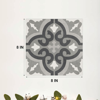 Charcoal Arabesque Tile Sticker